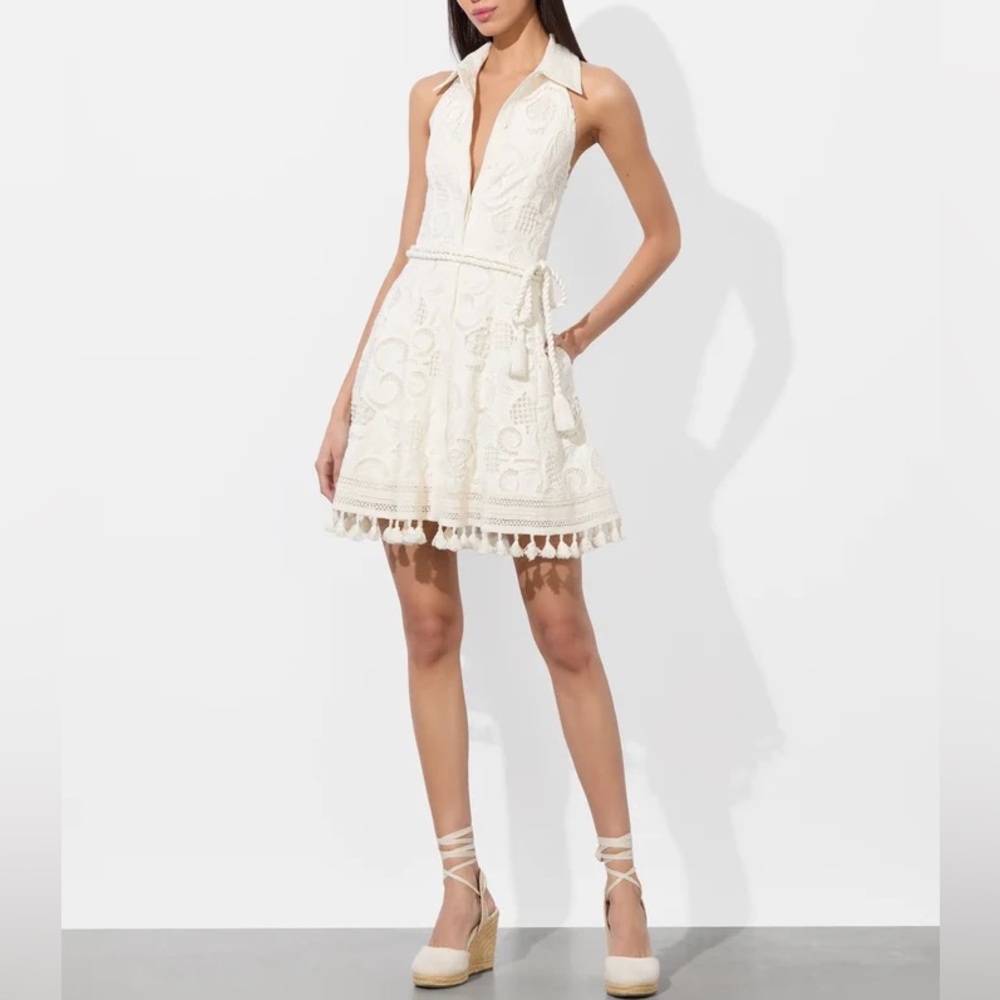 Alice + Olivia Cream/white LUCY MINI SHIRT DRESS😍 - Picture 6 of 14